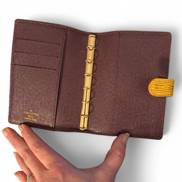 Authentic LOUIS VUITTON Epi Agenda PM Day Planner Cover Yellow LV - Picture 5 of 6